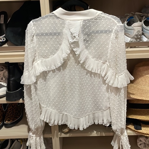 Self portrait white silk blouse - Picture 5 of 5